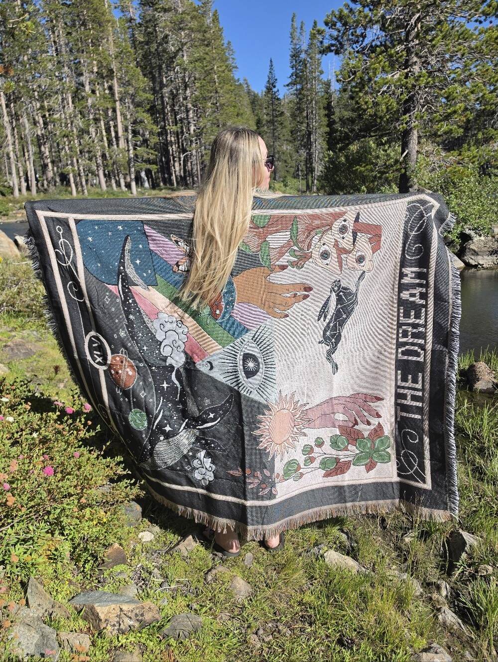 Whimsical 'DREAM' Throw Blanket / Tapestry NWT!